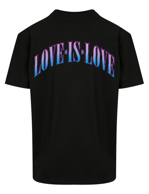 Oversized T-shirt Love is Love KK Black/RED 